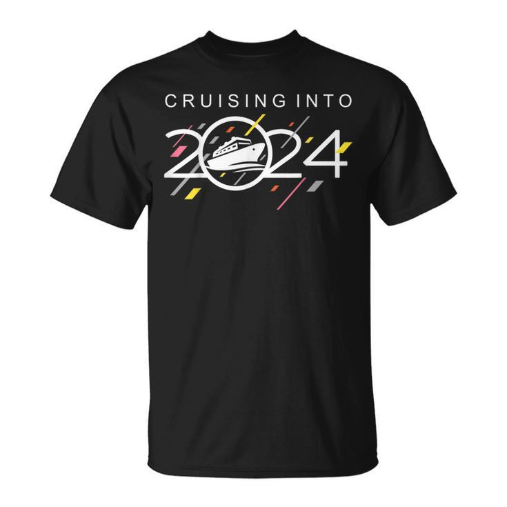 Cruising Into 2024 New Years Cruise Family Cruise 2024 T-Shirt