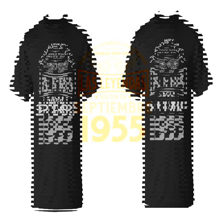 Cumpleaños Hombre Regalos Las Leyendas Septiembre 1955 Camiseta unisex