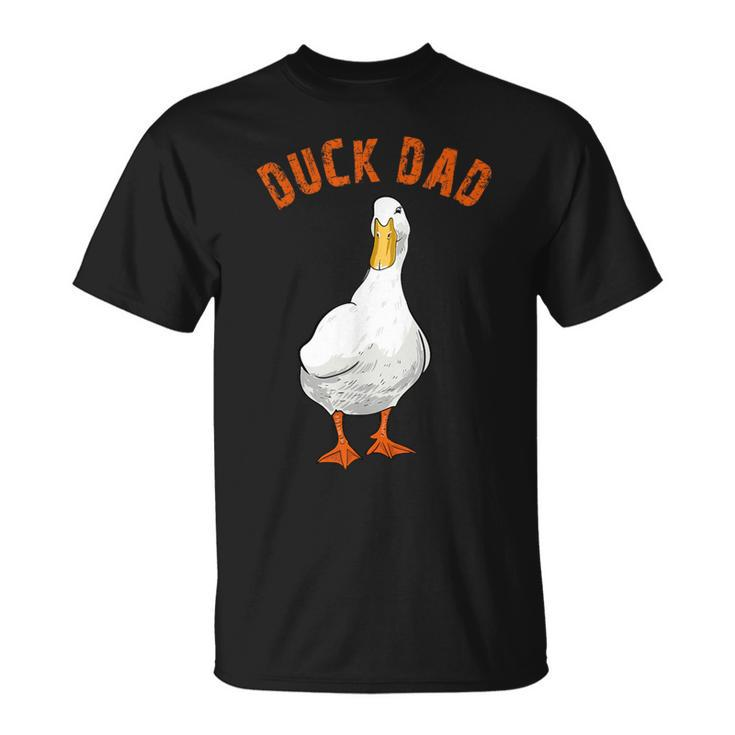 Cute Duck Dad Lover Illustration Duck Owner T-Shirt