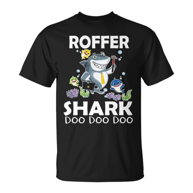 Cute Fishes Swimming In The Sea Smile Roofer Shark T T-Shirt