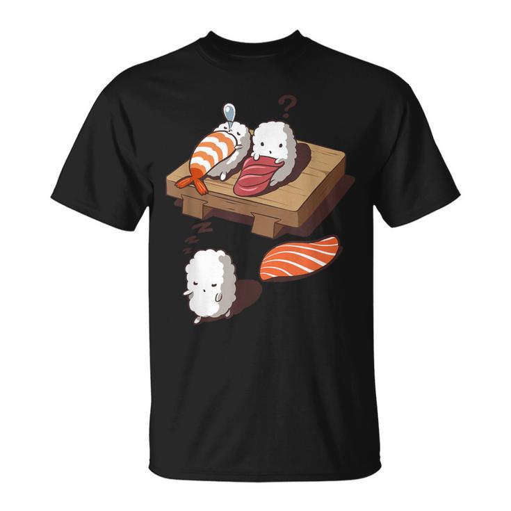 Cute And Japanese Nigiri Sushi Sleepwalking T-Shirt