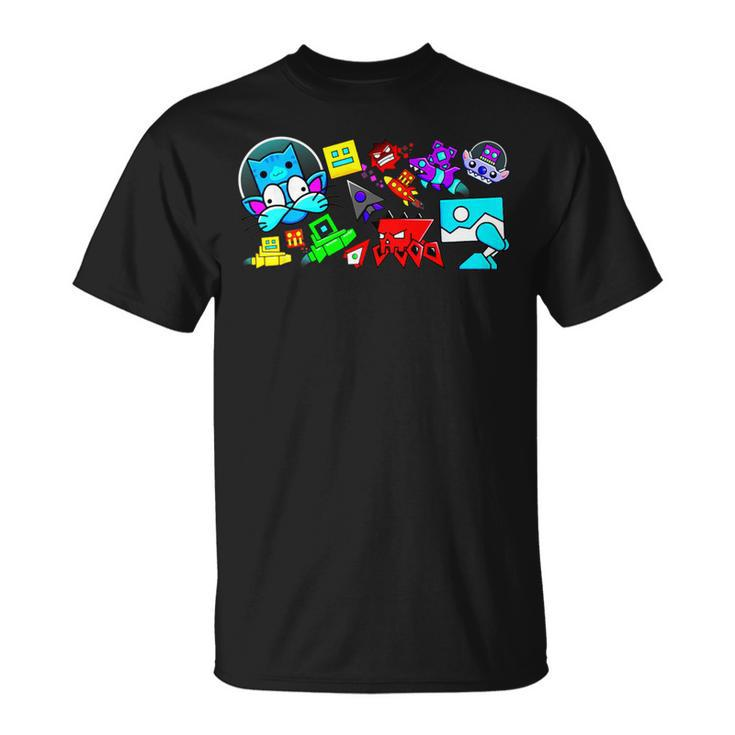Cute Geometry Video Game  Graphic Birthday T-Shirt