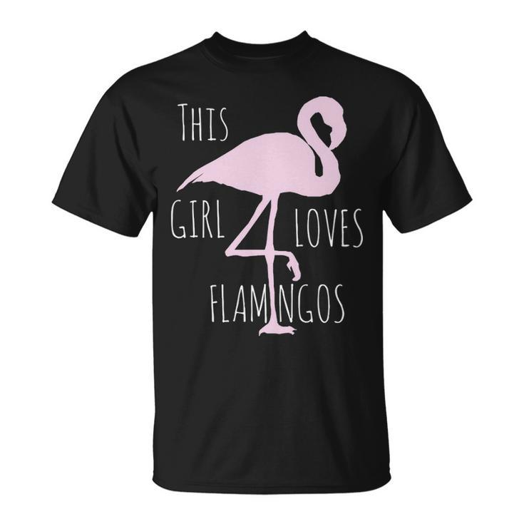 Cute Girls Clothing  This Girl Loves Flamingos Fun T-Shirt