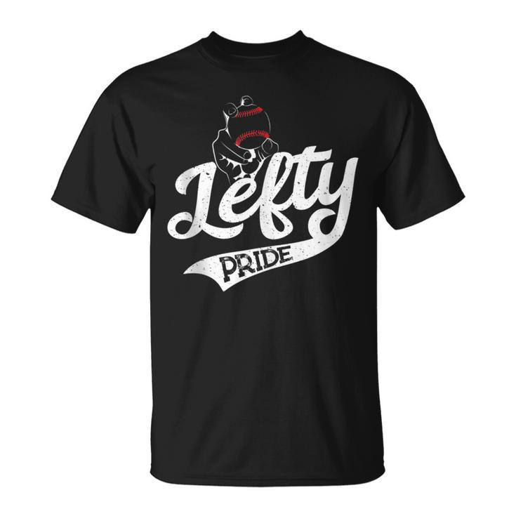 Cute Lefty Pride Baseball Softball Left Handed Pitcher T-Shirt