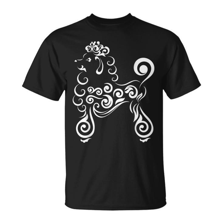 Cute Poodle Lace Artistic Pattern T-Shirt