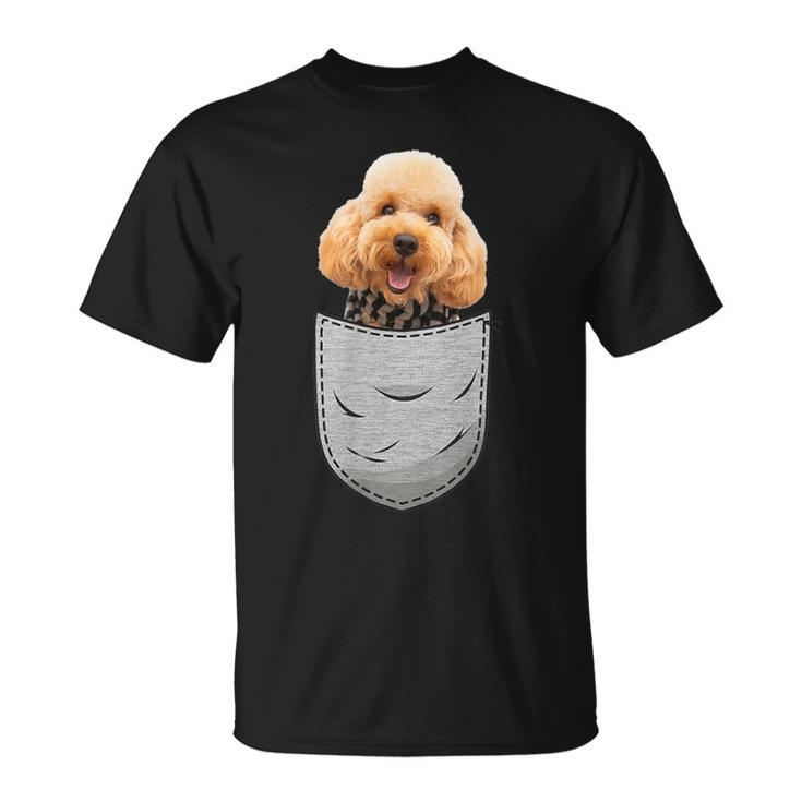 Cute Poodle Pudelhund Caniche Dog Lovers And Pocket Owner T-Shirt
