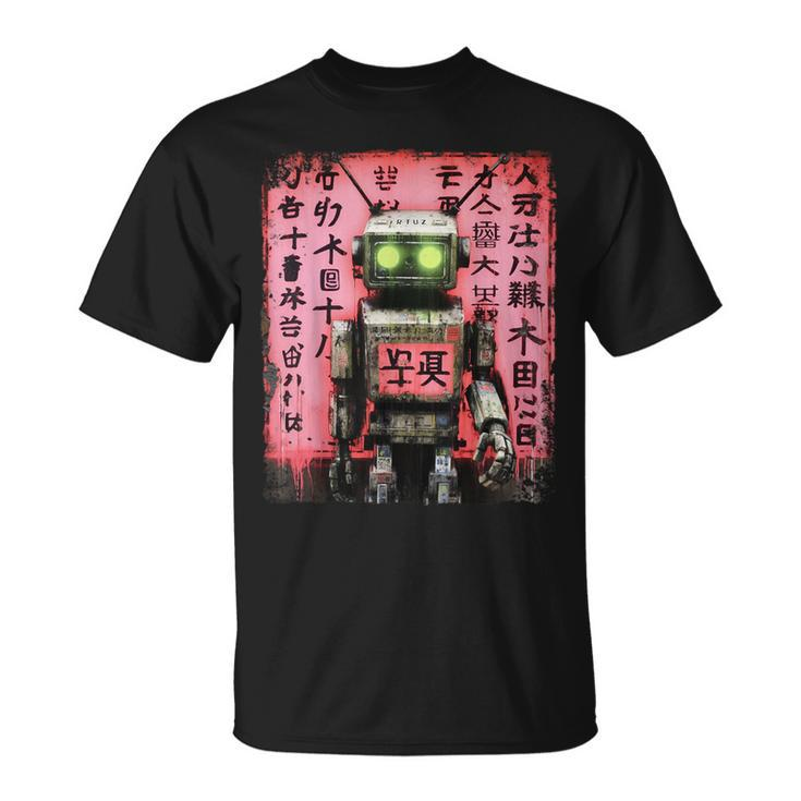 Cyberpunk Japanese Cyborg Futuristic Robot T-Shirt