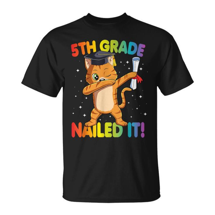 Dabbing Cat 5Th Grade Graduation Class 2020 Boys Girls T-Shirt