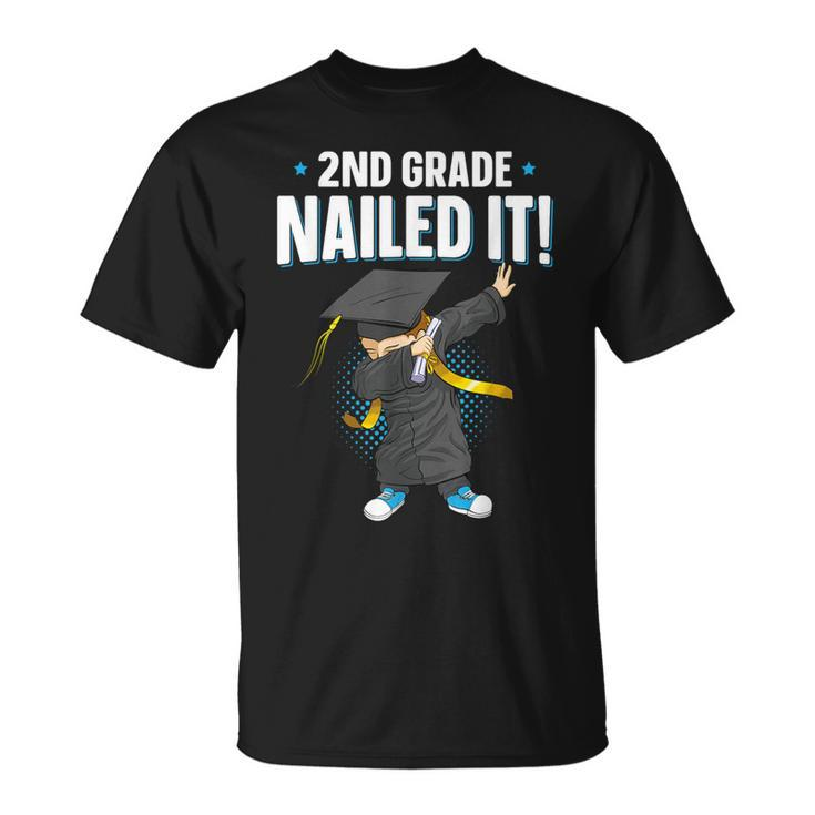 Dabbing Graduation Boy 2Nd Grade Nailed It Class Of 2024 T-Shirt