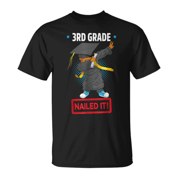 Dabbing Graduation Class Of 2023 Boy 3Rd Grade Nailed It T-Shirt