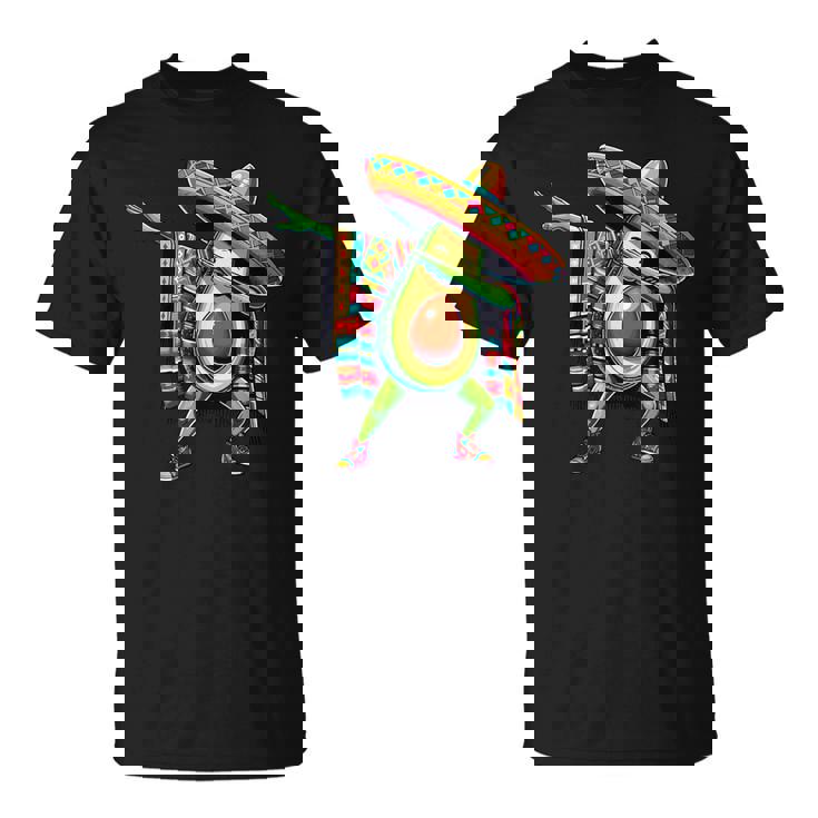 Dabbing Mexican Poncho Avocado Cinco De Mayo T-Shirt