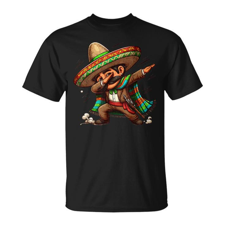 Dabbing Mexican Poncho Cinco De Mayo Cinco De Mayo T-Shirt