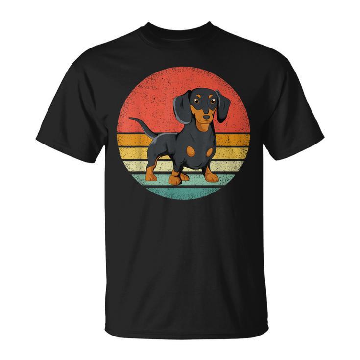 Dachshundintage Dachshund Retro Dog Holder Idea T-Shirt