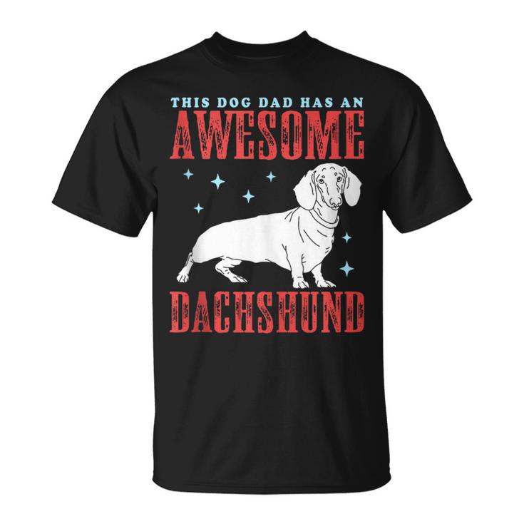 Dackel Hund Papa Dackel Hund Besitzer Dackel T-Shirt