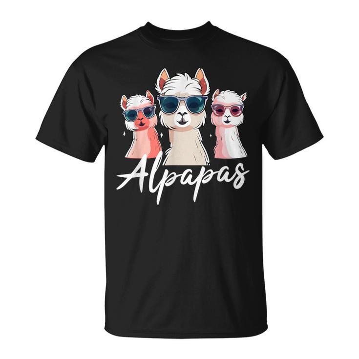 Dad Alpaka Lama Fan Liebhaber Papaatertag Geschenk Alpapa T-Shirt