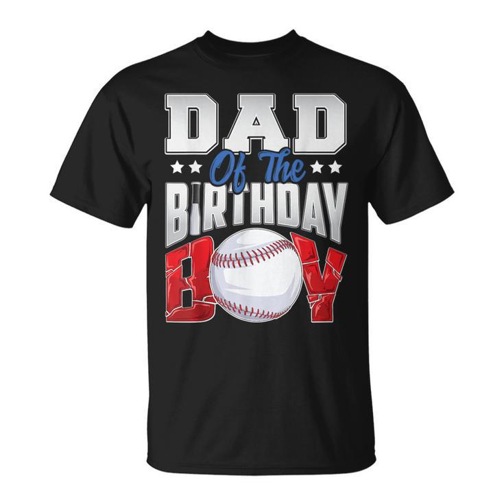 Dad Baseball Birthday Boy Family Baller B-Day Party T-Shirt