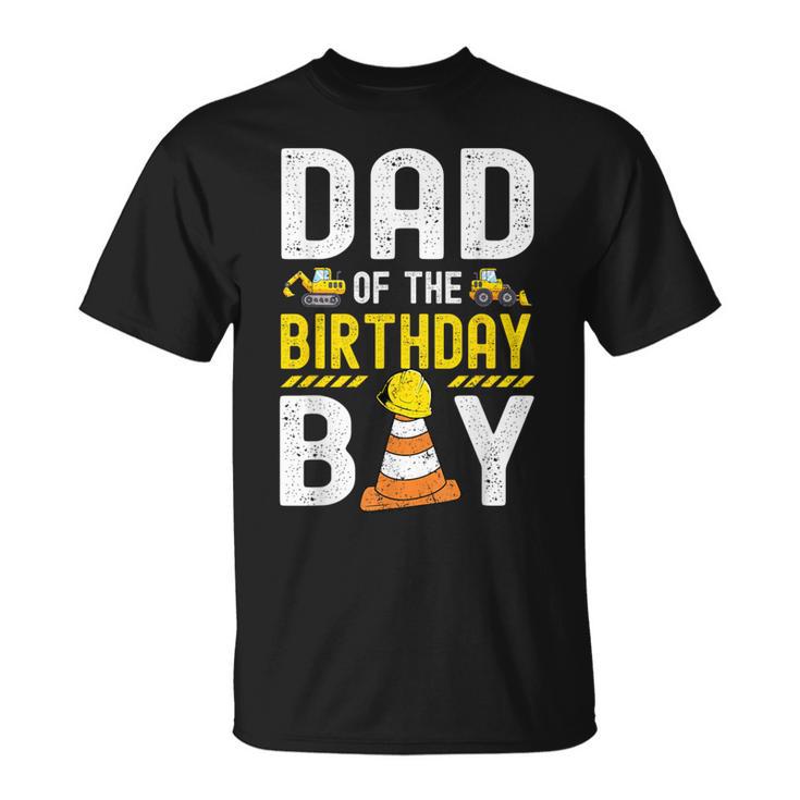 Dad Of The Birthday Boy Construction Worker Bday T-Shirt