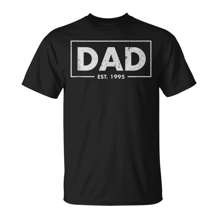 Dad Est 1995Atertag Bester Papa Für Männer T-Shirt