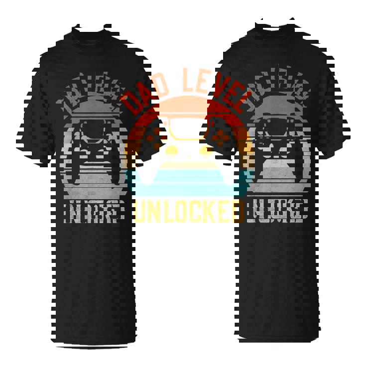 Dad Level Unlocked Game Lover Gamer Soon To Be Fathers Day T-Shirt