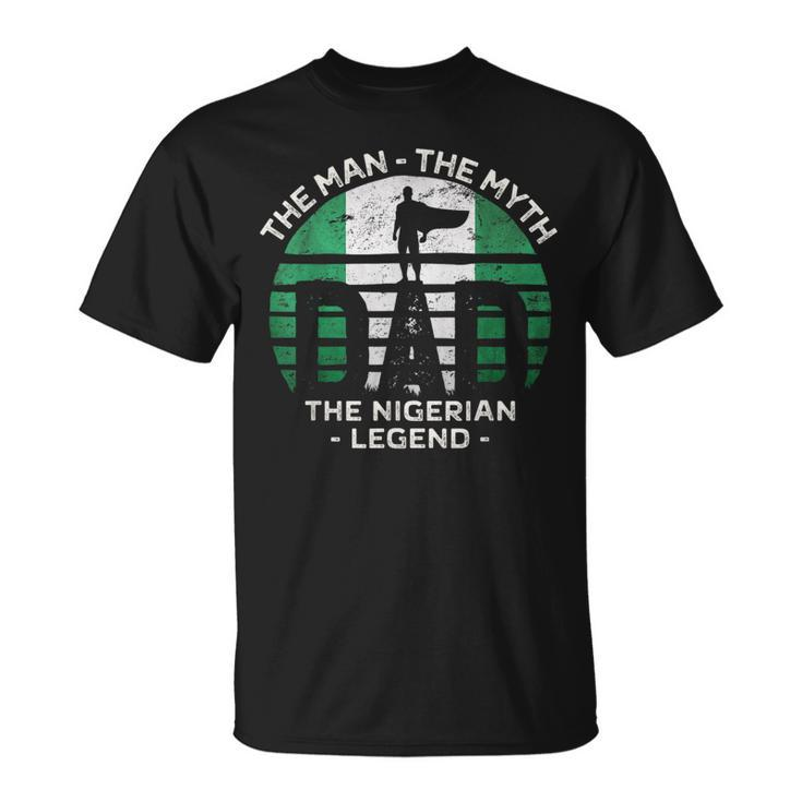 Dad The Man The Myth The Nigerian Legend Nigeria Vintage T-Shirt