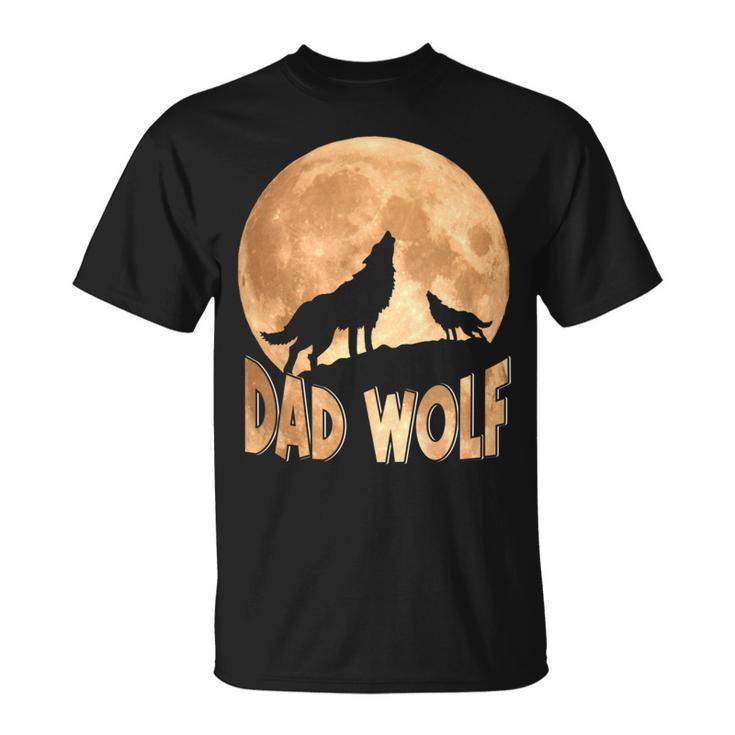 Dad Wolf Happy Father's Day Matching Wolf Lover T-Shirt