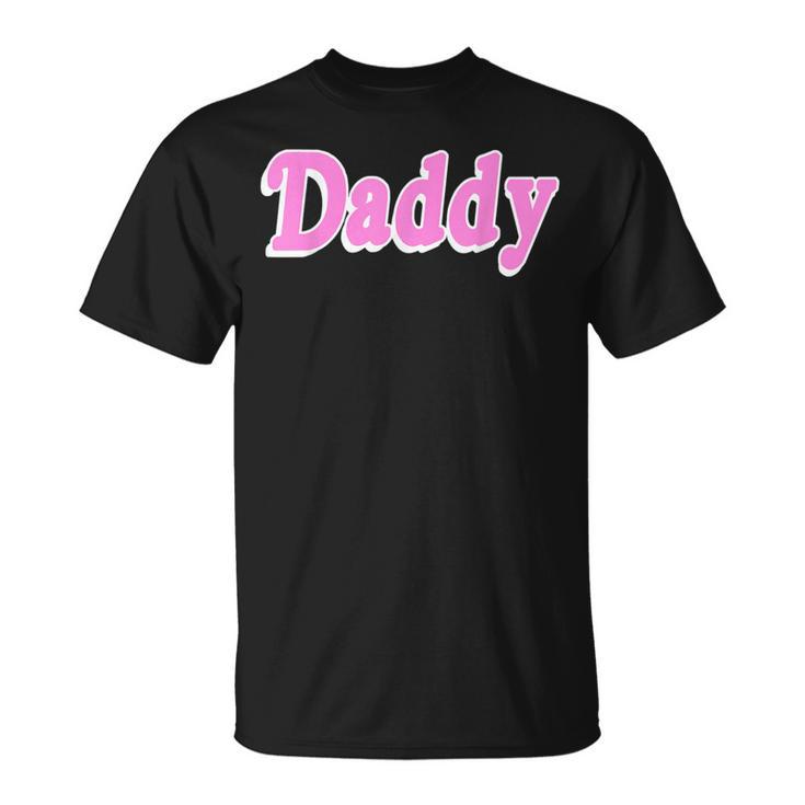 Daddy Pastel Aesthetic Black And Pink T-Shirt