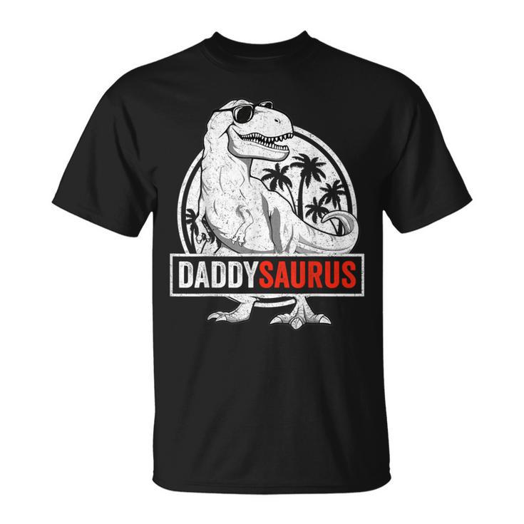 Daddysaurus Dad Fathers Day T Rex Dinosaur T-Shirt