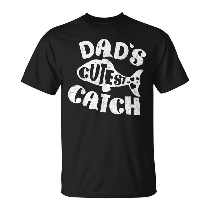 Dad's Cutest Catch Fishing Daddy Son Matching Fathers Day T-Shirt