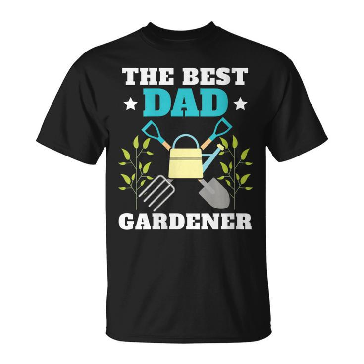 Damen Gärtner Papa Besterater Im Garten Mit-Ausschnitt T-Shirt