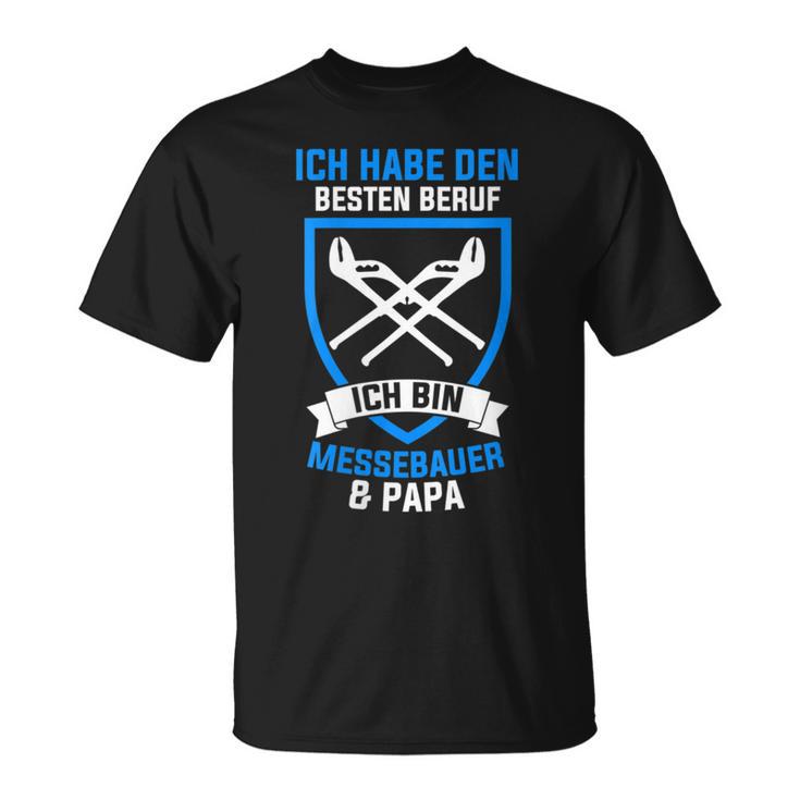 Damen Messebau Papaateratertag Messebauer Mit-Ausschnitt T-Shirt