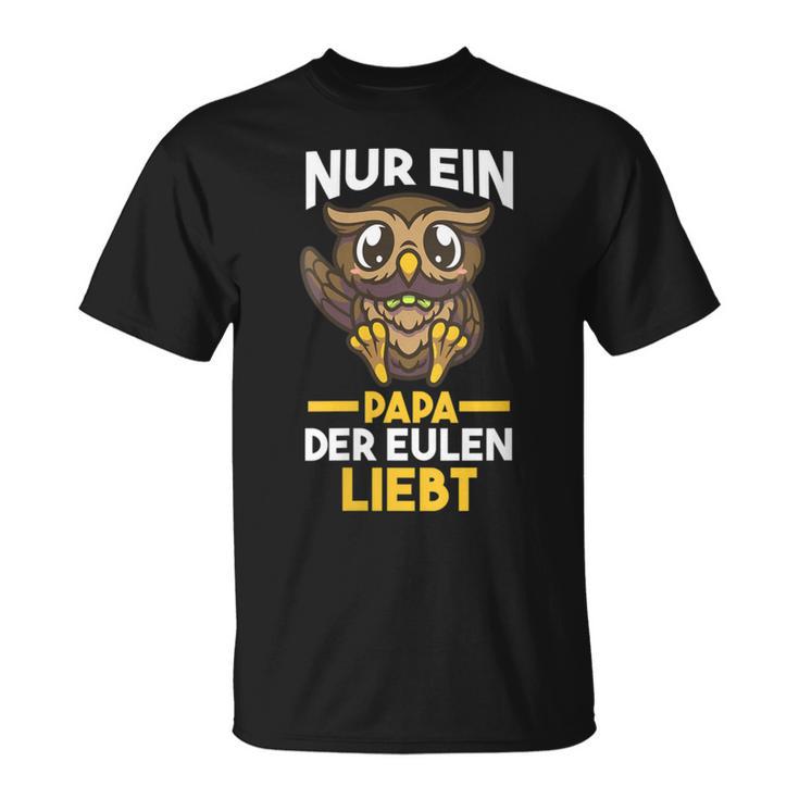 Damen Papaateratertag Eulen Mit-Ausschnitt T-Shirt