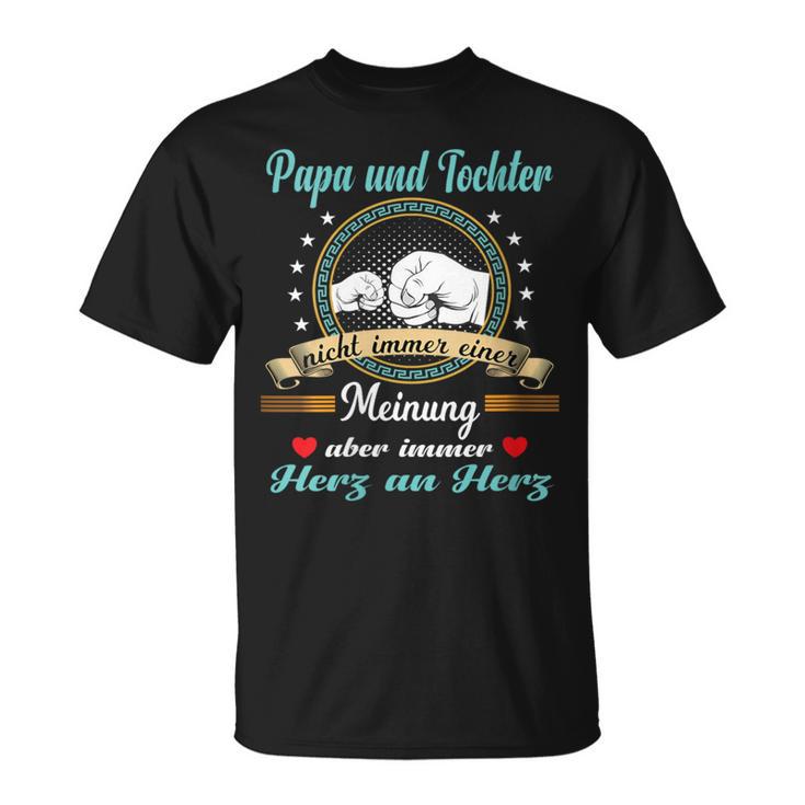 Damenatertag Papa Und Tochter Partnerlook Besterater Mit-Ausschnitt T-Shirt