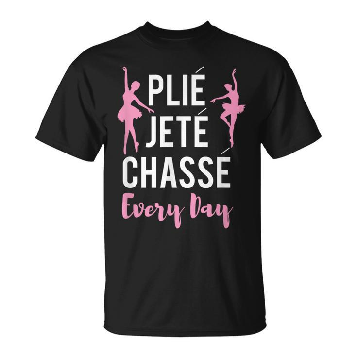 Dance Girls Dancing Heart Love Ballet Plie' Chasse' T-Shirt
