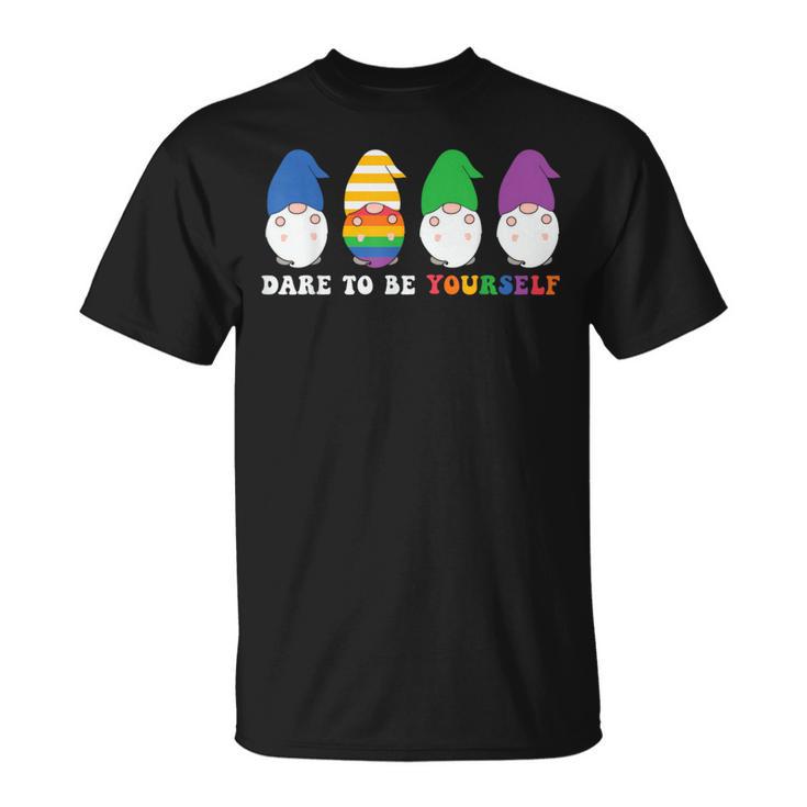 Dare To Be Yourself Cute Lgbt Pride T-Shirt