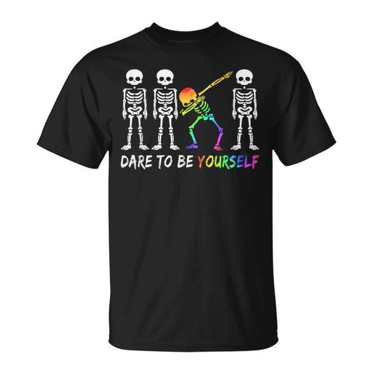 Dare To Be Yourself Cute Lgbt Pride T-Shirt