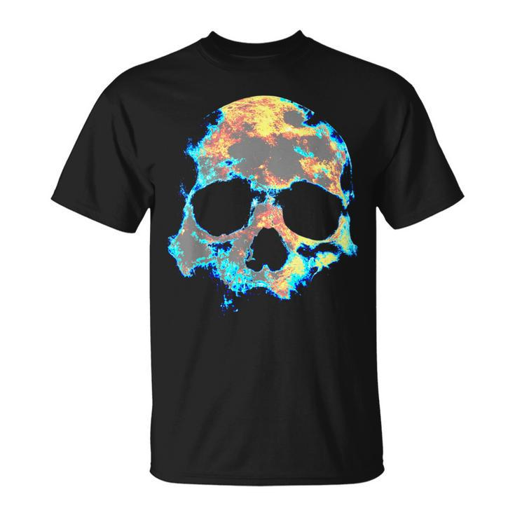 Dead Man's Skull Death Skeleton Head Bones Cool Skulls T-Shirt