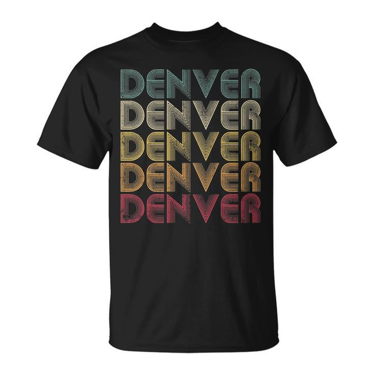 Denver Co Colorado Retro Vintage 60'S 70'S  T-Shirt