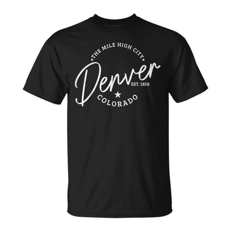 Denver Colorado Pride Mile High City Est 1858 Denver T-Shirt
