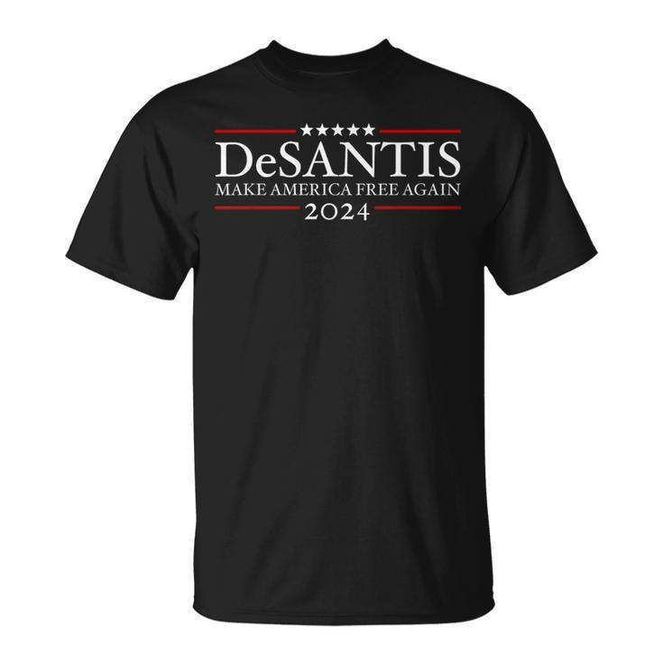 Desantis 2024 Make America Free Again President Republican T-Shirt