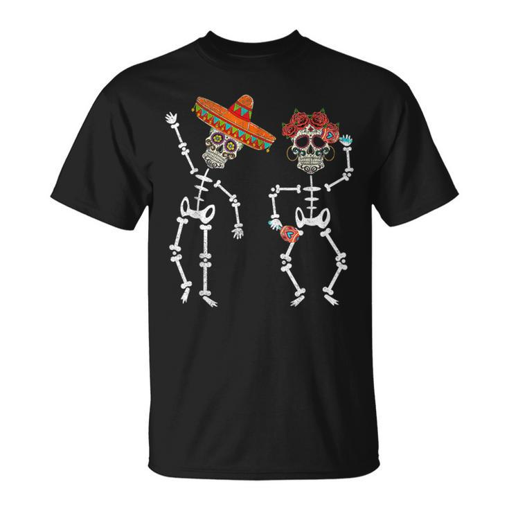 Dia De Los Muertos Day Of Dead 2021 Skull Dancing Women T-Shirt