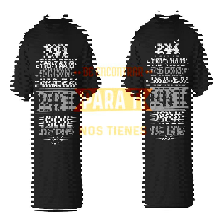 Día Del Padre E Hijo E Hija Para Mejor Padre Papá Camiseta unisex