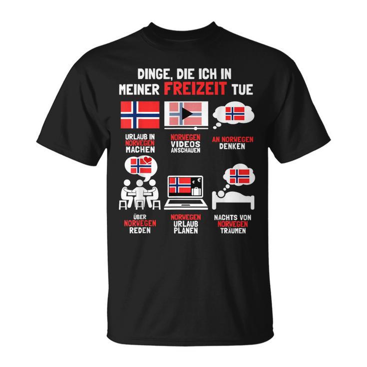 Dinge Die Ich In Meiner Freizeit Tue Norway T-Shirt