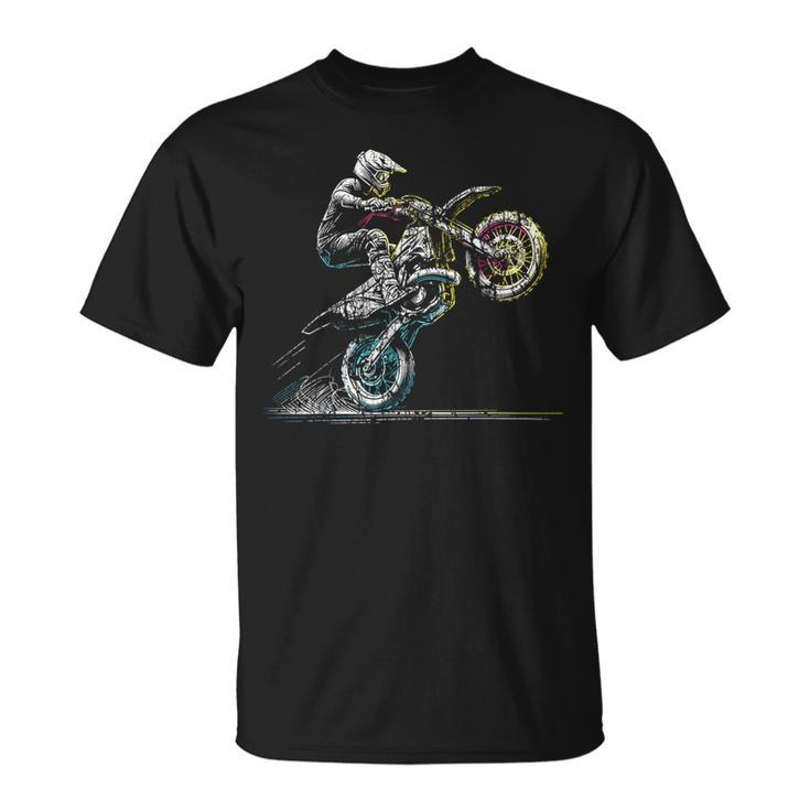 Dirt Bike Rider Retro Motorcycle Motocross T-Shirt
