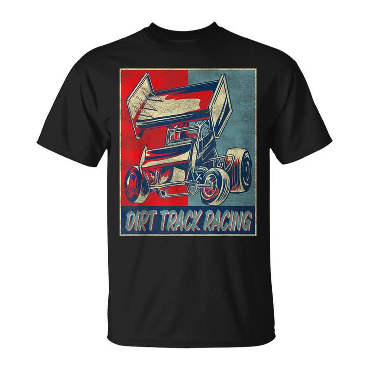 Dirt Track Racing Race Sprint Car Vintage Retro Dirt Track T-Shirt