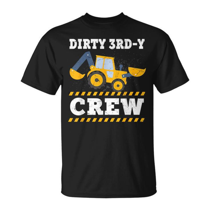 Dirty 3Rdy Birthday Construction Truck 3Rd Bday Crew T-Shirt