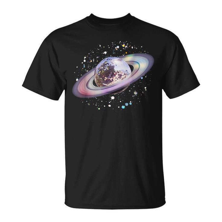 Disco Ball Saturn Rings 70S Retro Club Vintage T-Shirt