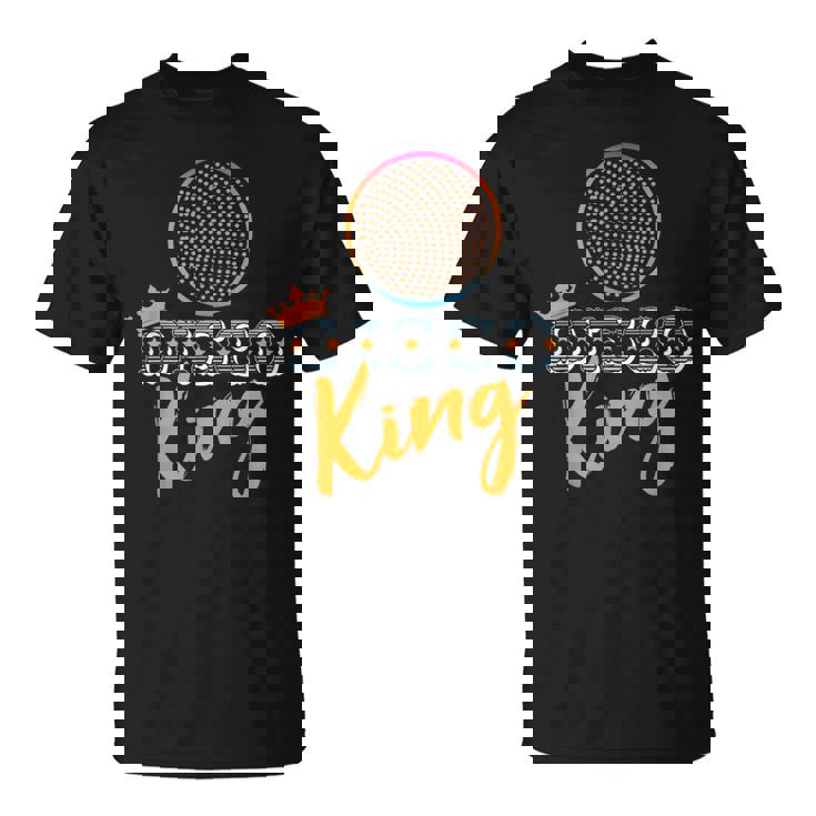 Disco King Espejo Ball Old School Retrointage Disco Dj Top Camiseta unisex