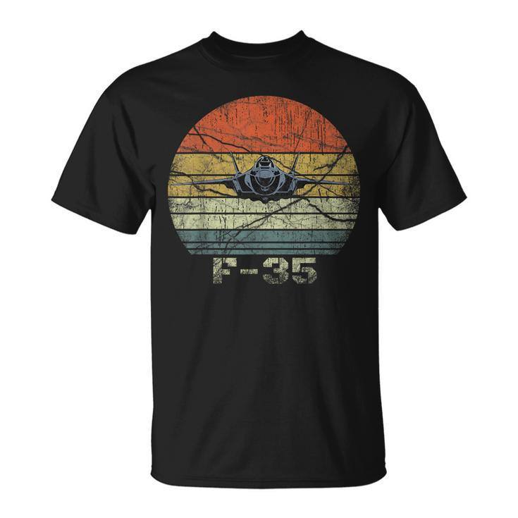 Distressed F-35 Fighter Jet Military Airplane T-Shirt