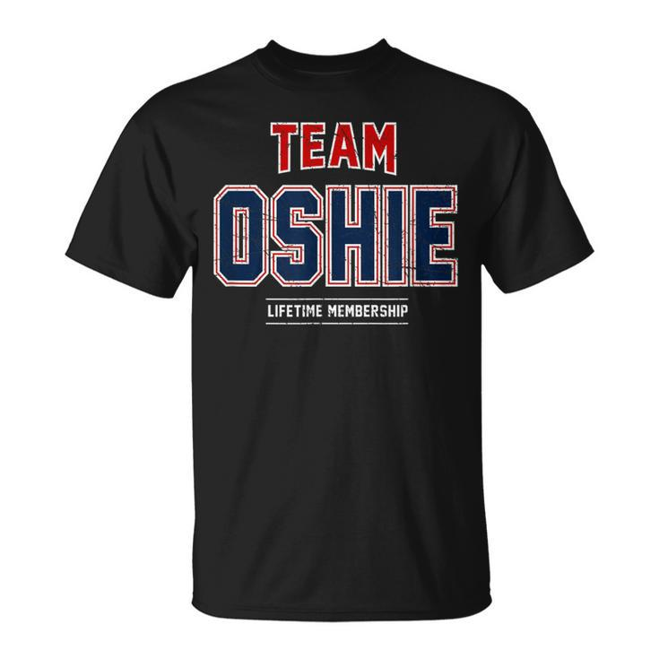 Distressed Team Oshie Proud Family Last Name Surname T-Shirt