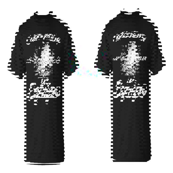 Divertido Caballo Cuatro Pezuñas Dos Pies Un Equipo Caballos Camiseta unisex